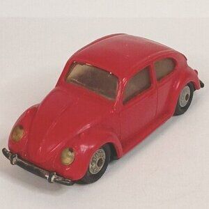 Norev Volkswagon VW Beetle 1300 Plastic 1:43 Vintage Red (Has Ware) France